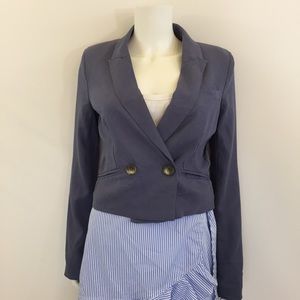 Jason Wu Linen Blazer Blue
